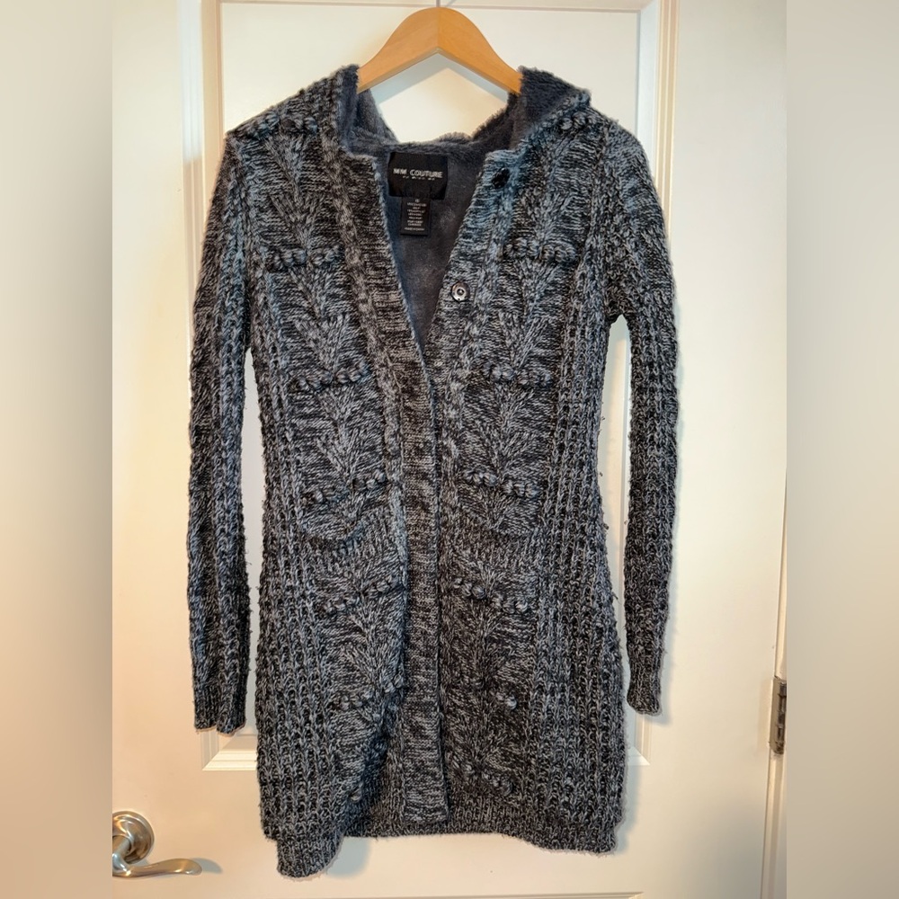 MM Couture Charcoal Cardigan Sweater Women’s Size XS